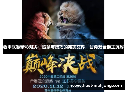 象甲联赛精彩对决：智慧与技巧的完美交锋，智勇双全谁主沉浮